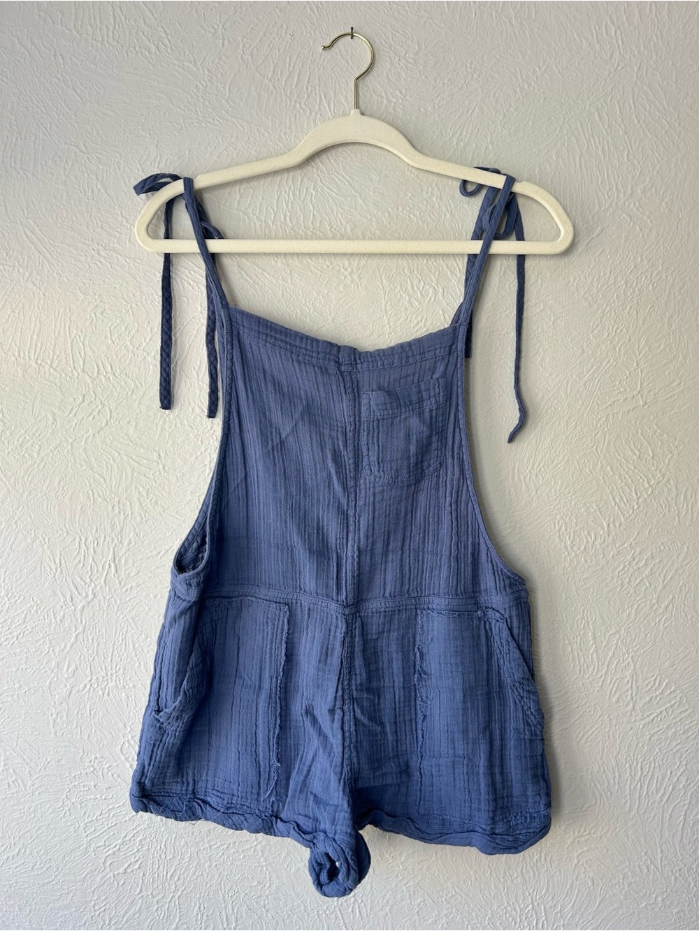 Abercrombie & Fitch Blue Tie-Shoulder Kids One-Piece Romper
